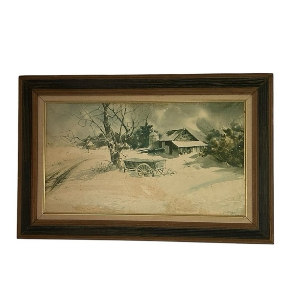 Carolyn Blish Original Signed Watercolor Pennsylvania Farm Framed Art (No. 3694) - Picture 15 of 16